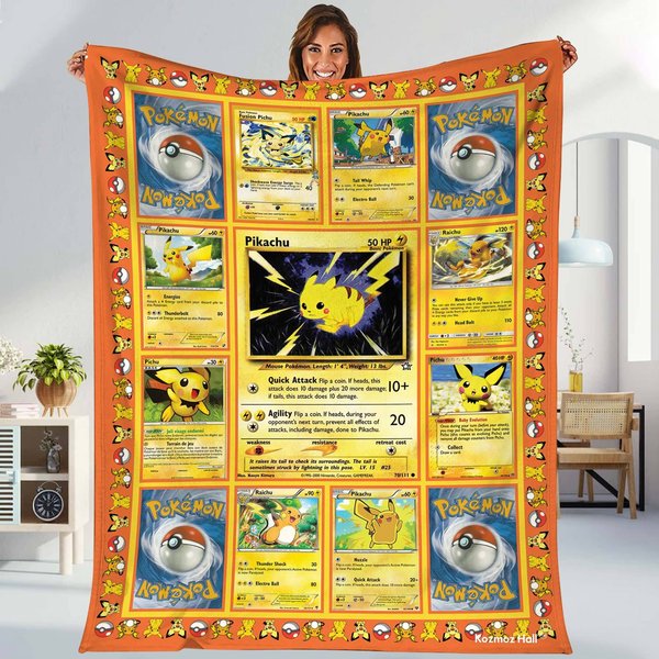 Pkm Pika Fleece Blanket-image