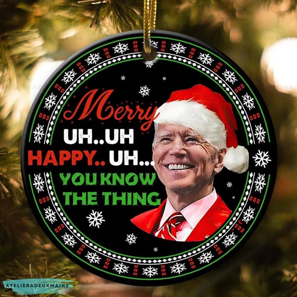 Biden Santa Christmas Ornament-image