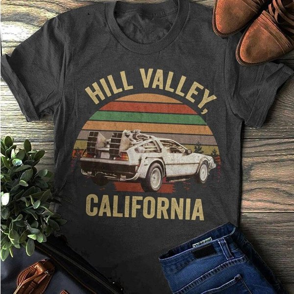Hill Valley Back To The Future Tshirt,Delorean Tshirt-image