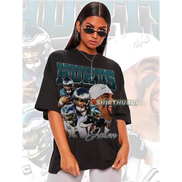 Vintage Jalen Hurts Shirt, Jalen Hurts T-Shirt, Football Fan Gifts-image