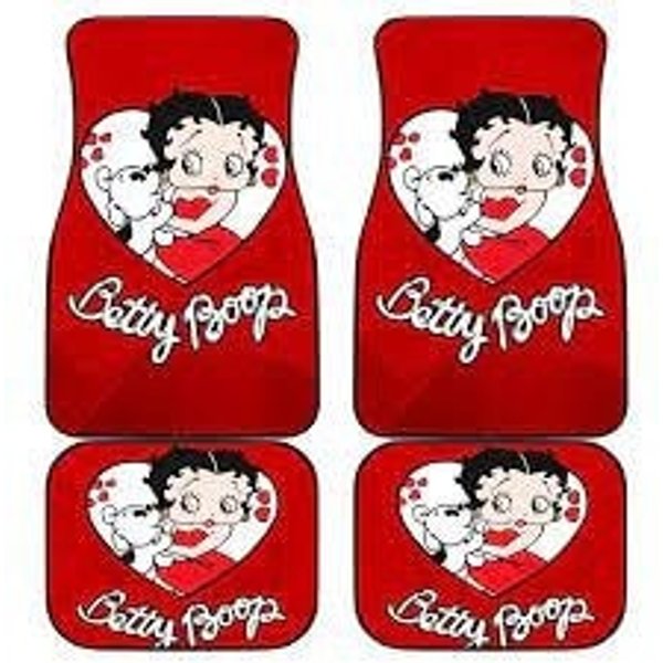 Betty Boop Car Floor Mat, Betty Boop Car Mats Set-image