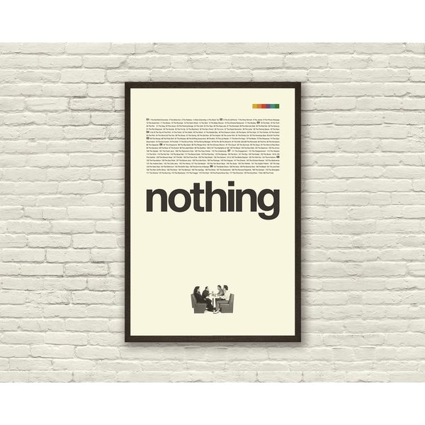 Seinfeld Inspired Poster, Nothing, Art Print - Mid-Century Modern-image