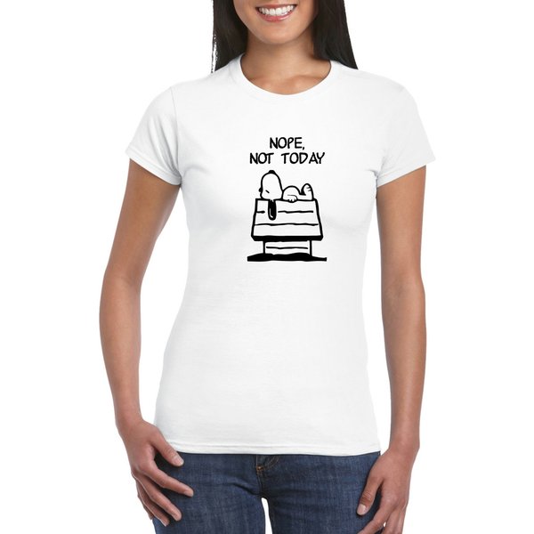 Nope, Not Today Snoopy Ladies T-Shirt-image