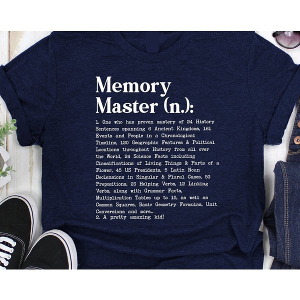 Cycle 1 Memory Master Definition Adult Shirt, Cc Tshirt, Classical Conversations Shirt-image