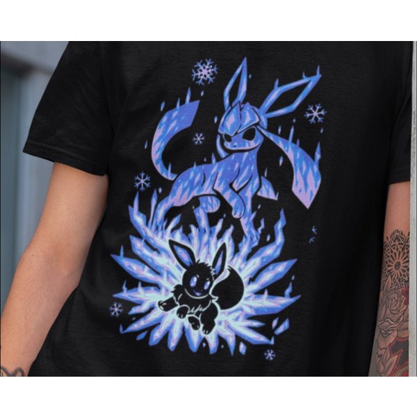 Pokemon Eevee Glaceon Evolution Shirt, Vintage Pokemon Shirt-image