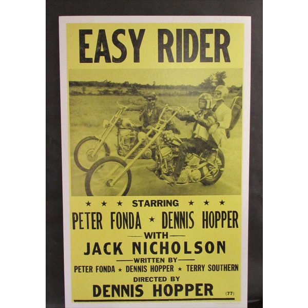 Vintage Easy Rider Poster Movie Poster Peter Fonda Dennis Hopper Jack Nicholson Premium Matte Vertical Posters-image
