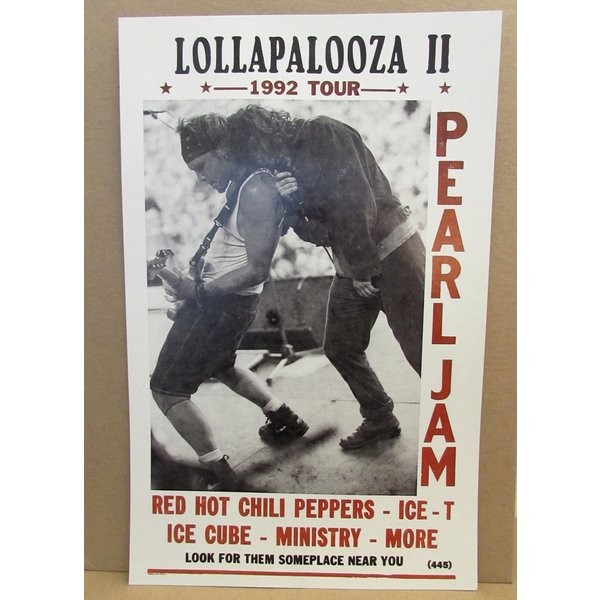 Vintage Lollapalooza 1992 Concert Poster Red Hot Chili Peppers Premium Matte Vertical Posters-image