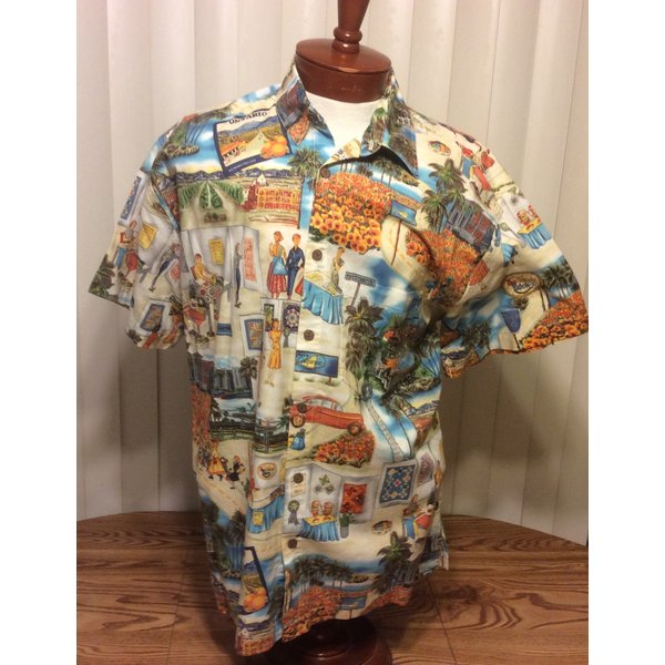 High Seas Vintage Hawaiian Camp Shirt Ontario Canada Graphic Frame-image