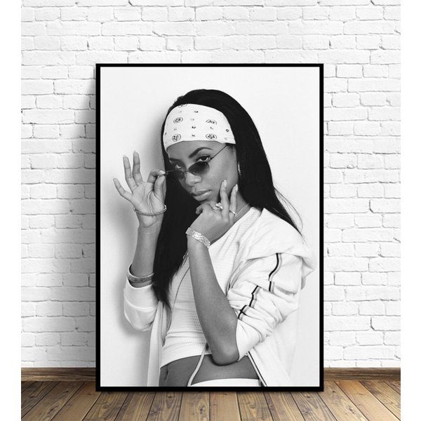 Aaliyah Canvas Poster Wall Art,Home Docor,Less-image