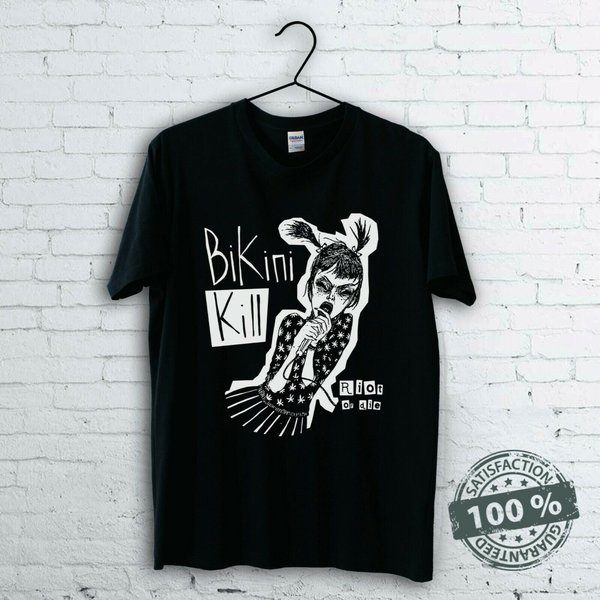 Vintage Bikini Kill Surf Rock Band T-Shirt-image