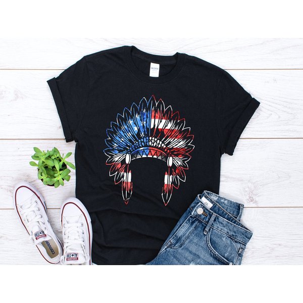 Native American Shirt, Native American Flag Shirt-image