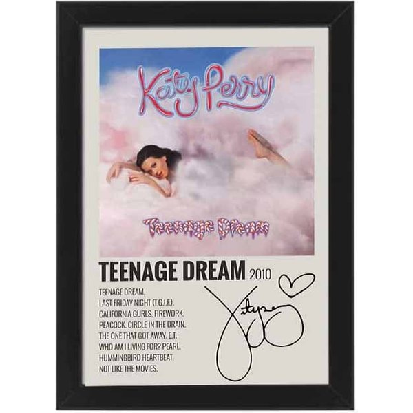 Katy Perry Teenage Dream Album Cover Signed Poster-image