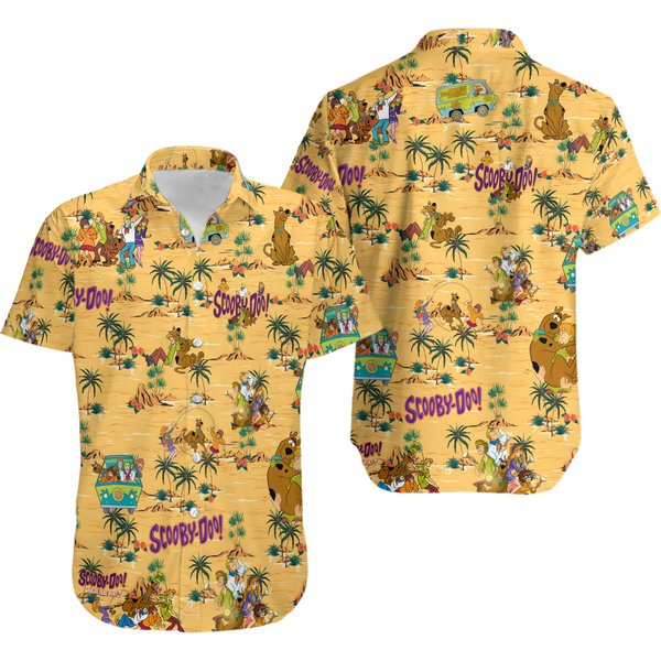 3D Scooby-Doo Tropical Hawaiian Shirt-image