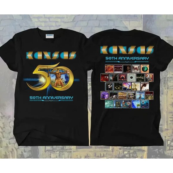 Anniversary Kansas Rock Band Tour Concert 2023 T-Shirt, Kansas 50Th Anniversary Shirt-image