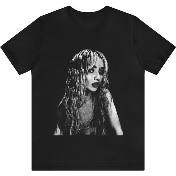 Sabrina Carpenter Black And White Vintage T-Shirt-image