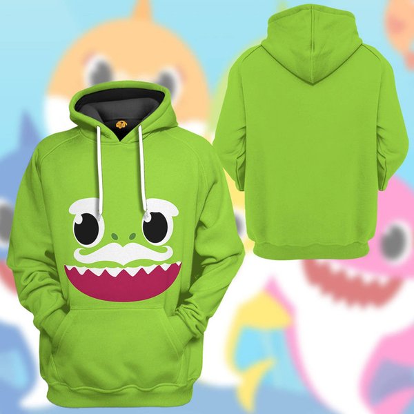 Grandpa Shark Family Custom Full Over Print 3D Hoodie-image