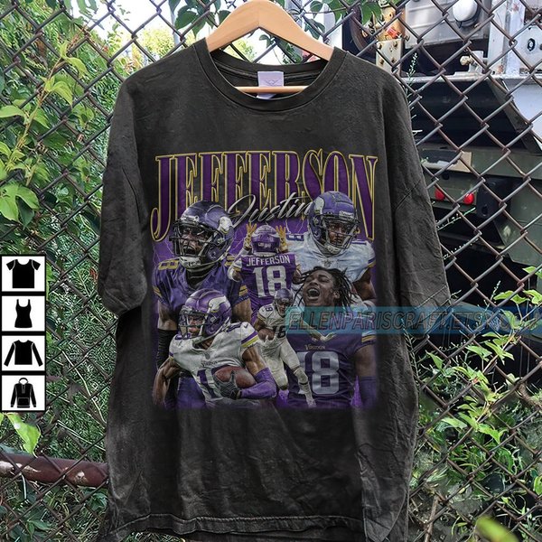 Vintage Justin Jefferson Shirt, Sweatshirt, Hoodie, Football Shirt-image