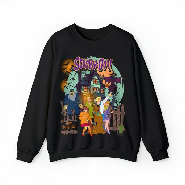 Vintage Spooky Scooby-Doo Sweatshirt: Haunted House-image
