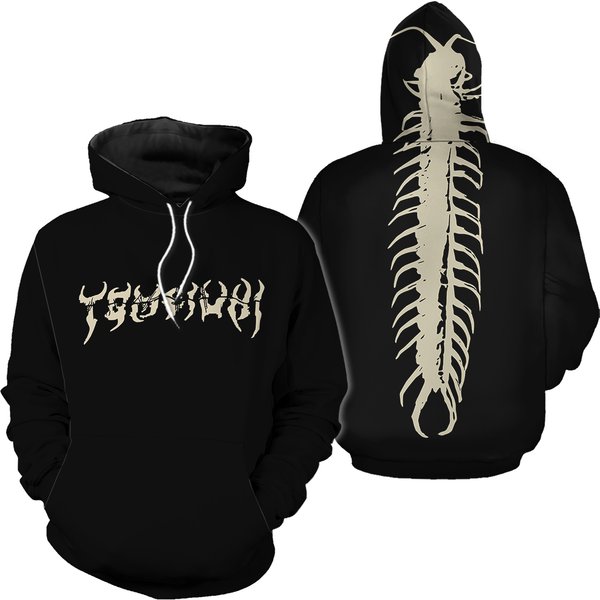 Centipede Spine Fuzzy Graphic Hoodie