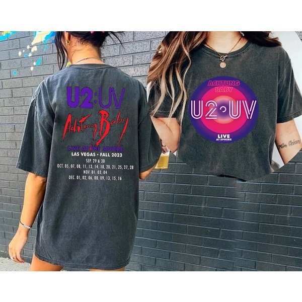 U2 Las Vegas Concert T-Shirt, Ultraviolet Sphere Design-image