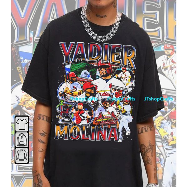 Vintage 90S Graphic Style Yadier Molina T-Shirt, Yadier Molina Tee-image
