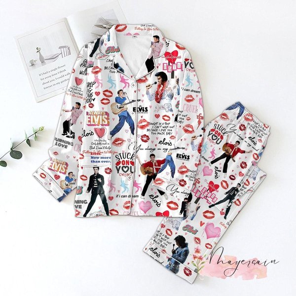 Christmas Gift, Elvis Presley Pajamas Set, Elvis Presley Pajamas-image