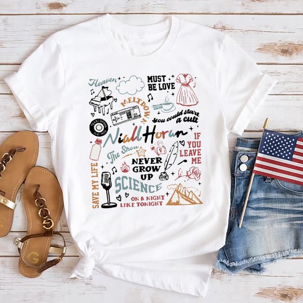 Niall Horan Album Tracklist Tshirt, Niall Horan Live On Tour