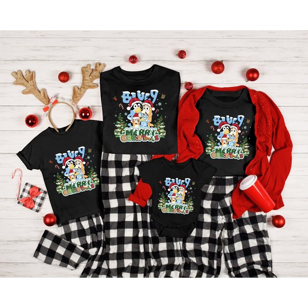 Blueydad Merry Christmas Shirt, Blueydad Family Christmas Shirt, Blue Dog Xmas Shirt-image