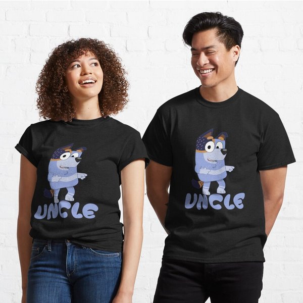 Blueys Uncle Classic T-Shirt, Blueydad Christmas Family Matching Shirts-image