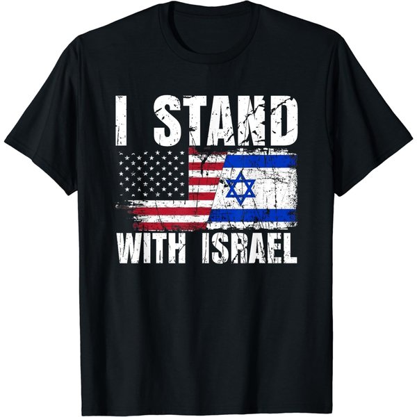 Israeli American Flag Pride Israel Usa Star Of Jerusalem T-Shirt-image