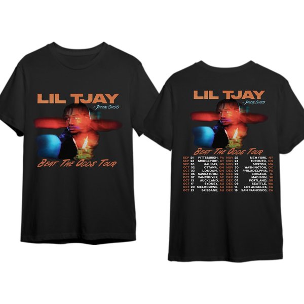 Lil Tjay Beat The Odds Tour 2023 Shirt, Rapper Lil Tjay 2023 Concert Shirt-image