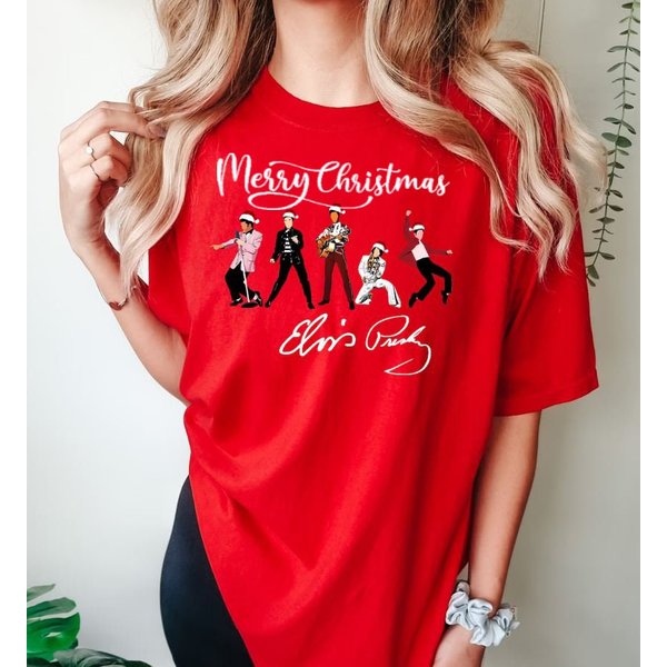Elvis Presley Christmas The King Of Rock 'N' Roll Shirt, Elvis Presley Merry Christmas Shirt-image