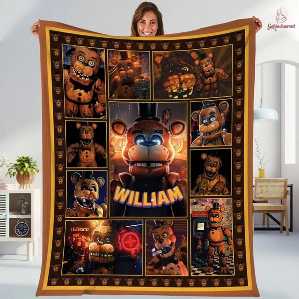 Personalized Five Nights At Freddy's Fleece Blanket, Fnaf Blanket, Fnaf Video Games
