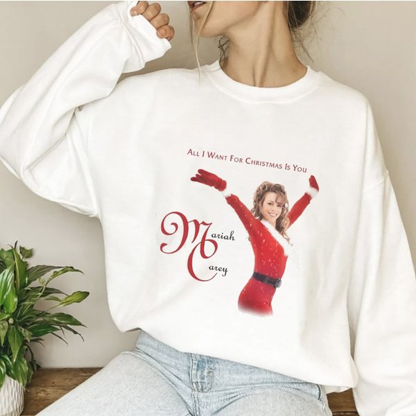 Mariah Carey Merry Christmas Sweatshirt, All I Want For Christmas Is You Shirt ,Christmas Song Sweatshirt-image