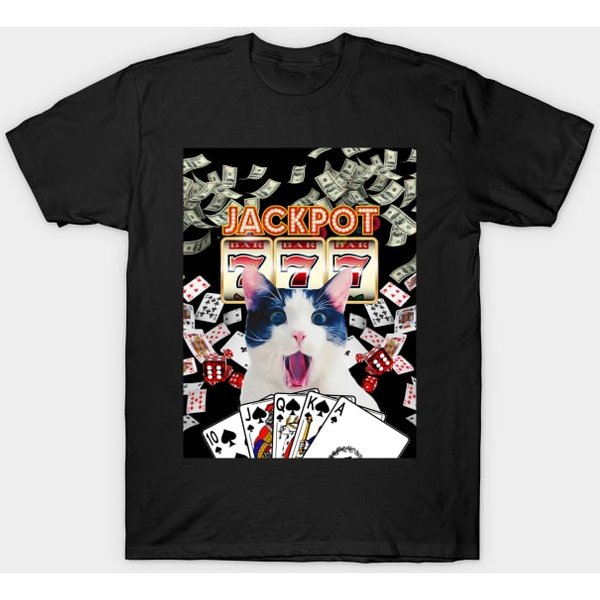 Jackpot Casino Cat - Casino - T-Shirt-image