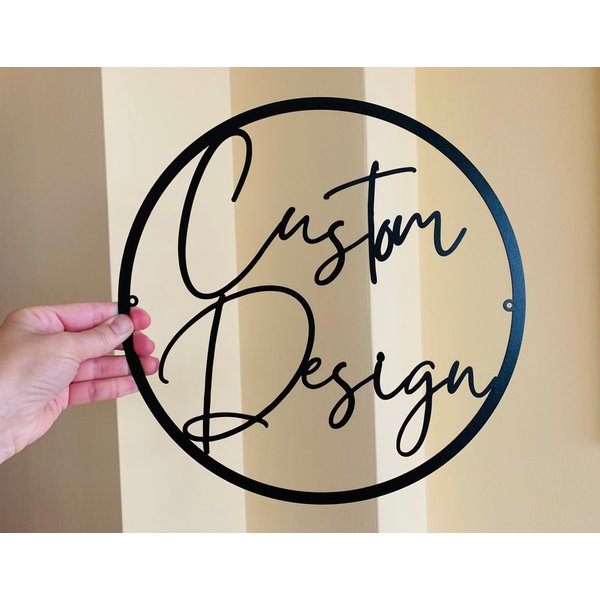 Custom Design Personalized Metal Sign Custom Logo Metal Wall Art Your Idea Your Text Here Personalized Gift, Made To Order, Door, Wall Decor-image