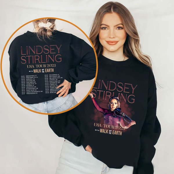 Lindsey Stirling 2023 Concert Sweatshirt, Lindsey Stirling With Walk Off The Earth Tour Shirt-image