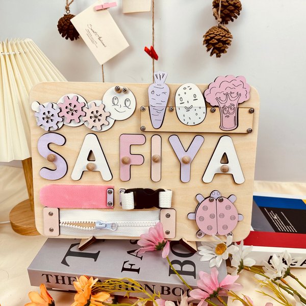 Personalized Busy Board Name Puzzle For Toddlers-image