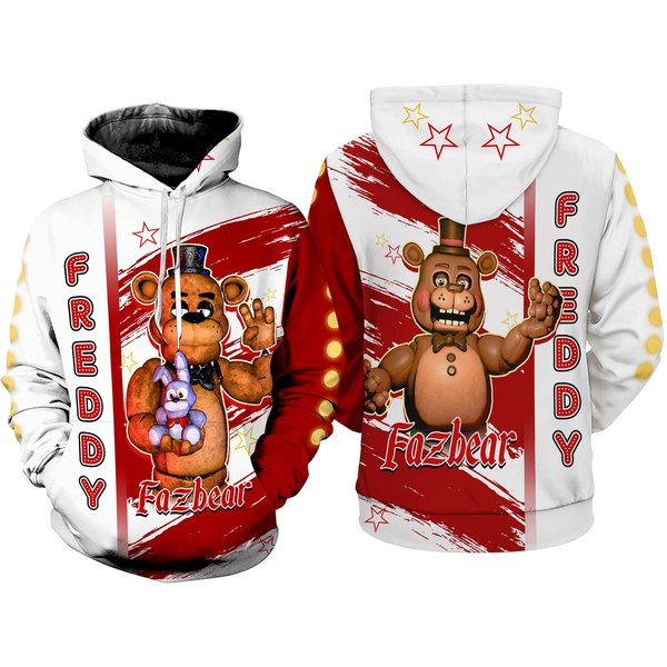 Freddy Fazbear 3d Full Over Print Hoodie | Five Nights At Freddy 3d Full Over Print