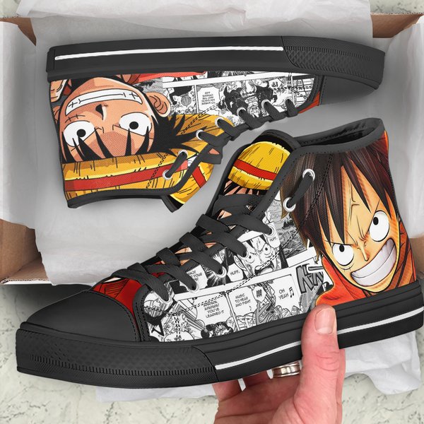 Luffy High Top Shoes One Piece Anime Sneakers-image