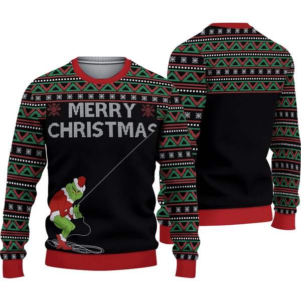 The Funny Character Stole Christmas Ugly Sweater-image