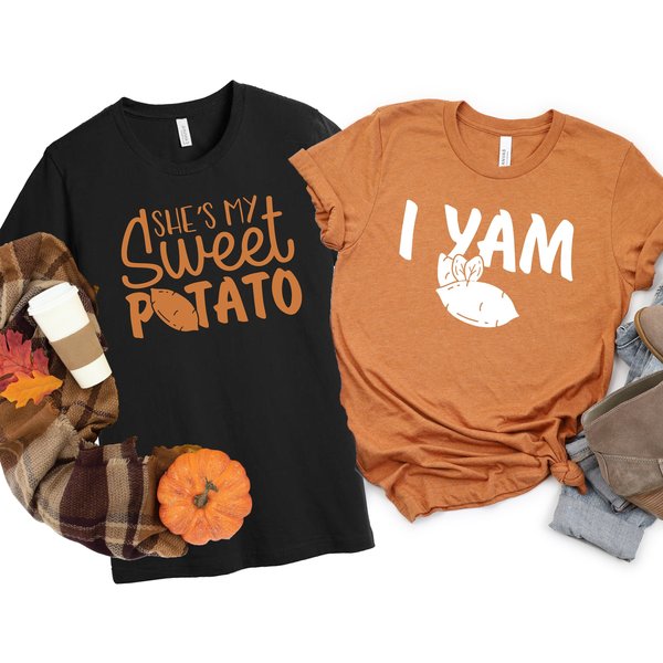 She's My Sweet Potato I Yam Shirts | Couples Thanksgiving-image