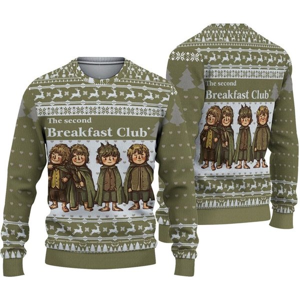 The Second Breakfast Club Lotr 3D Ugly Sweater-image