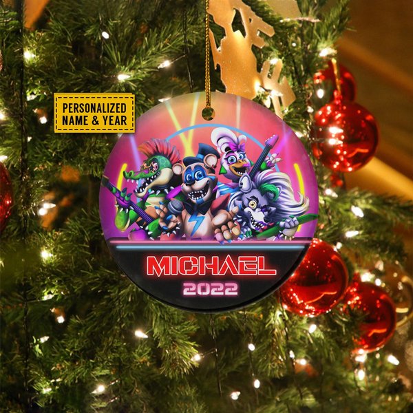 Custom Name Five Nights At Freddys Security Breach Ornament, Freddy Krueger-image