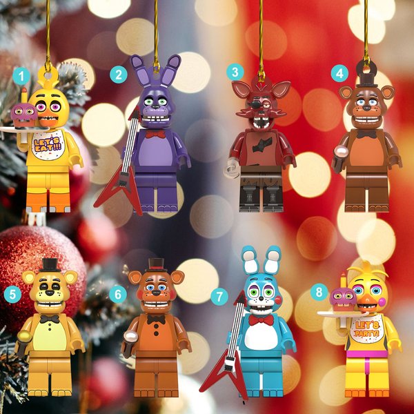 Personalized Five Nights At Freddys Shake Ornament, Fnafs Christmas Ornament-image