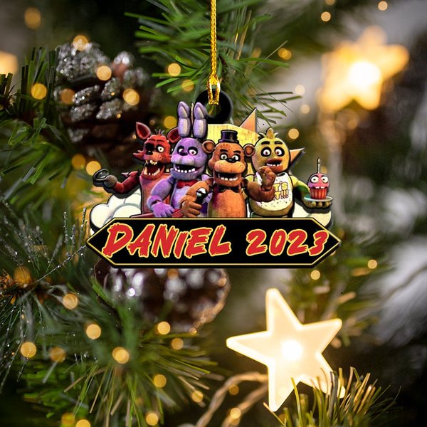 Personalized Five Nights At Freddys Ornament, Fnafs Christmas Ornament-image