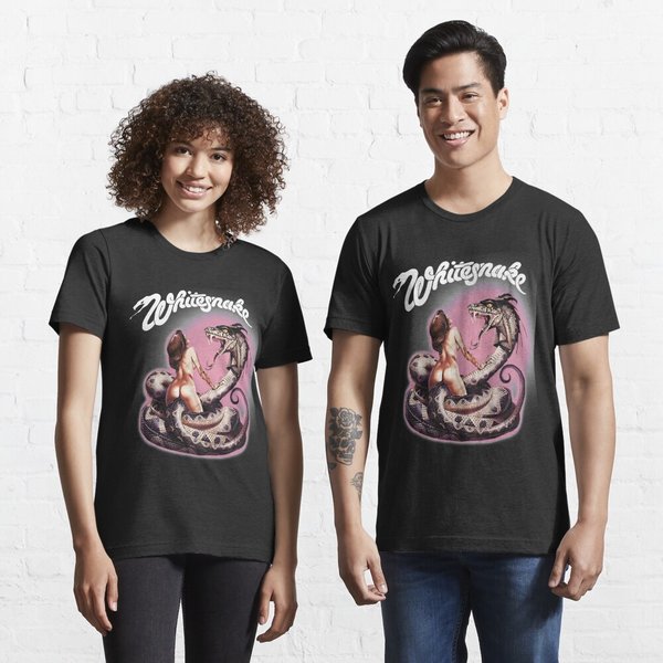Girl And Snake Whitesnake Art Band Gift For Fans Essential T-Shirt-image