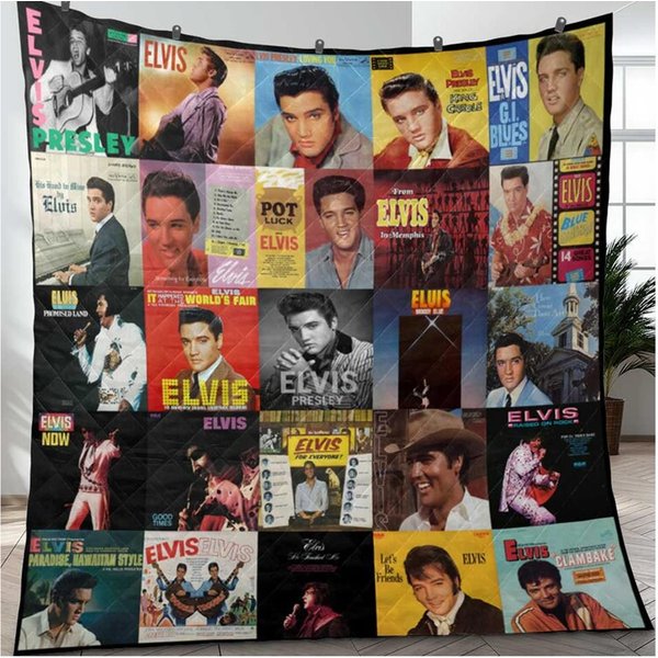 Elvis Presley Fleece Blanket, 90S Music Elvis Lover Fleece Blanket-image