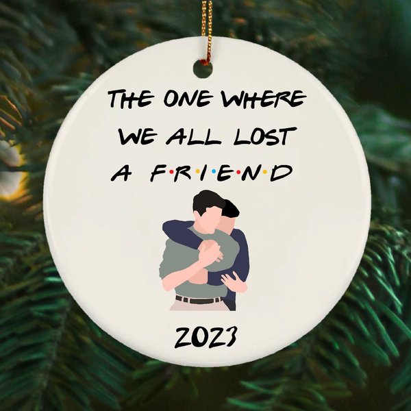 Chandler Bing Memorial Gift, Chandler And Joey Hugging Ornament, Friends Christmas Gift