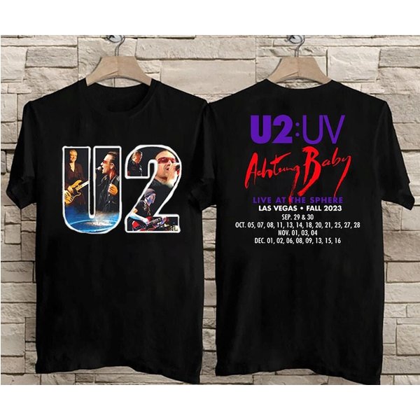 U2 Band Tour 2023 Shirt, Achtung Baby Live At Sphere U2 Band Shirt-image